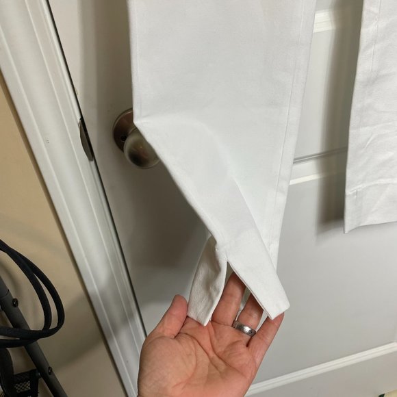 1901 Nordstrom White Side Zip Tapered Cropped Leg Pants - Picture 2 of 9